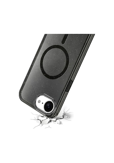 Apple Uyumlu iPhone 17e / 16e Kılıf M-safe Şarj Özellikli Simli Sert Şeffaf Allstar Kapak