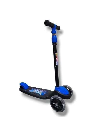 3 Tekerlekli Led Işıklı Çocuk Scooter Mavi