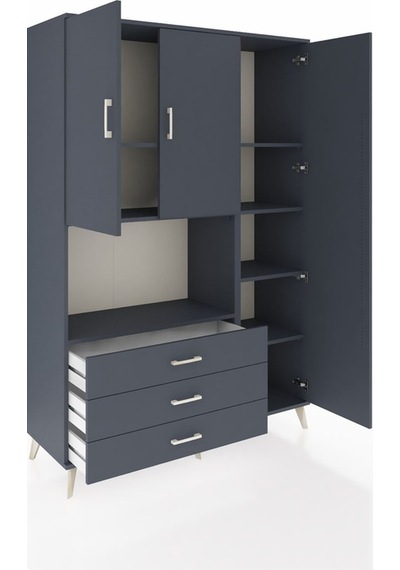 Hyperion Dolap 7 Raflı 3 Çekmeceli 3 Kapaklı 132x44x195 Antrasit-antrasit/antrasit Antrasıt/antrasıt Hyperion Dolap 7 Raflı 3 Çekmeceli 3 Kapaklı 132x44x195 Antrasit-antrasit/antrasit Antrasıt/antrasıt
