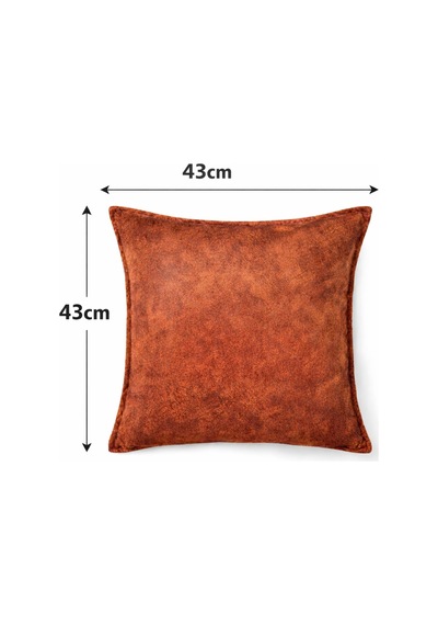 Kiremit Turuncu Dekoratif Kırlent Kılıfı 43x43 Modern Koltuk Yastık Kılıfı Şık Çok Renkli - 851733439 Çok Renkli