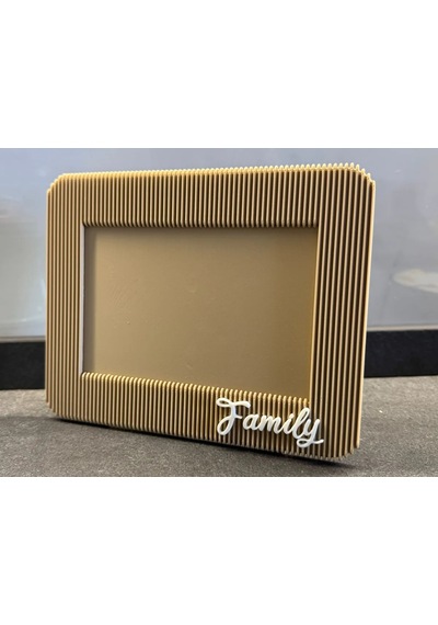 3d Baskı Japandi Tarzı Çizgili Fotoğraf Çerçevesi 10x15 Cm Masaüstü Yatay Çerçeve Bej