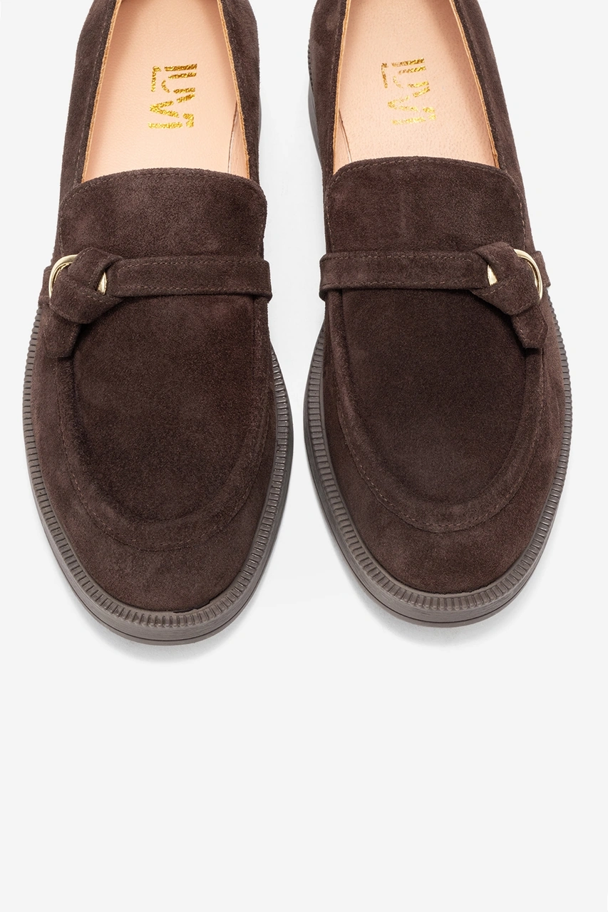 Luvishoes Luvi Shoes Galea Kahverengi Süet Tokalı Hakiki Deri Kadın Loafer Ayakkabı Kahve Süet Luvishoes Luvi Shoes Galea Kahverengi Süet Tokalı Hakiki Deri Kadın Loafer Ayakkabı Kahve Süet