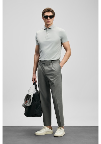 Lufian Nalon Smart Erkek Chino Pantolon Slim Fit Açık Gri Açık Gri 111190365100180