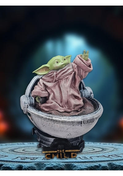 3d Starwars Grogou Figür / Star Wars The Child Baby Yoda /character Figür /biblo/14cm/fanart