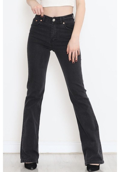 Mokashopin - İspanyol Paça Kot Pantolon Füme - 17274.1431. 001