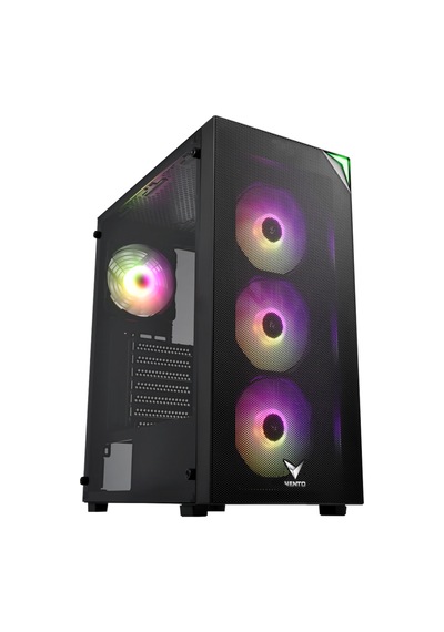 Vento Vg3400s, 650w, 80plus, Siyah, Temperli Cam, Rgb, Atx, Tower, Gamıng Kasa