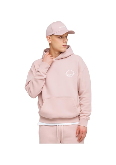 Benroma 3 İplik Penye Satürn Unisex Kapüşonlu Sweat Pembe