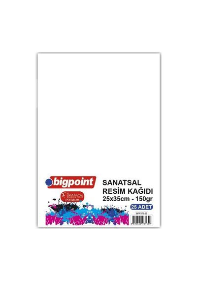 Bigpoint Sanatsal Resim Kağıdı 25X35Cm 150 Gram - 25 Yaprak N11.33194