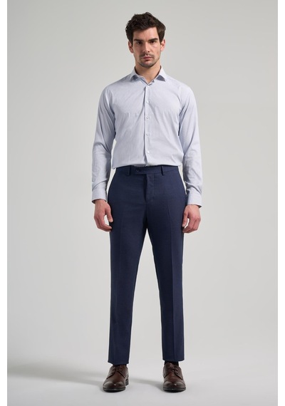 İmza Lacivert Esnek Yandan Cepli Slim Fit Classic Pantolon 1003250160 Lacivert