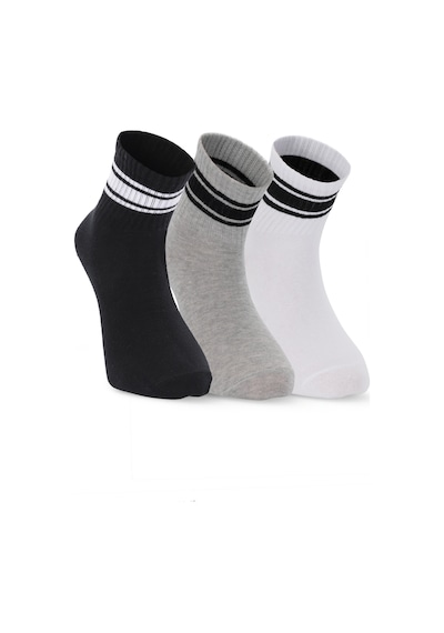 Slazenger Jelly 3 Lü Erkek Siyah / Gri Çorap Siyah / Gri