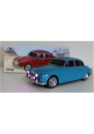 Everton Rt-1958 Zümrüt Yeşil Emerald Arabalı Bluetooth Fm-usb-tf-aux Şarjlı Nostaljik Radyo Kdo