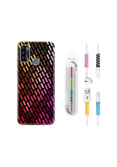 Infinix Hot 9 Play Kılıf Kablo Koruyuculu Line Neon 2 1842