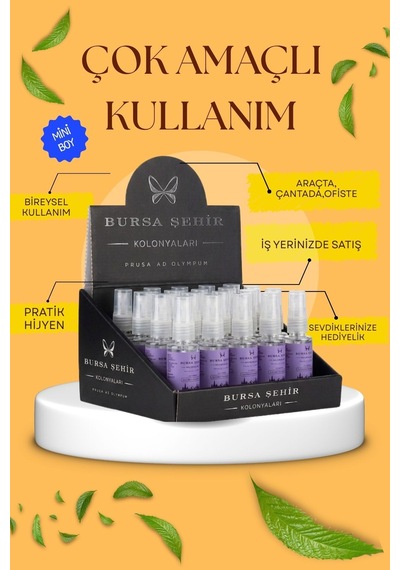 Bursa Şehir Kolonyaları, 20'li Uludağ'da Bahar Kolonyası, Mini Kolonya, Cep Kolonyası, Kolonya Seti