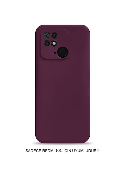 Redmi 10c / Poco C40 Uyumlu Kamera Korumalı Darbeye Dayanıklı Renk Atmayan Fab Silikon Kılıf Mor