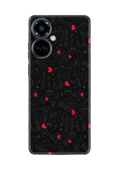 Tecno Camon 19 Pro Kılıf Boutique Baskılı Resimli Siyah Kalp Ve Ok Pcode -064