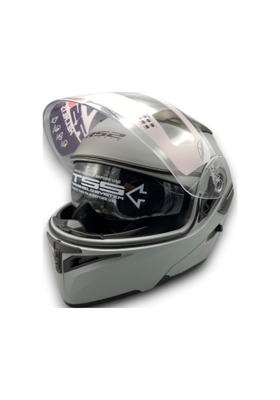 Motosiklet Rs2 Kask Çene Açılır Güneş Vizörlü Mat Grey Mat Gri