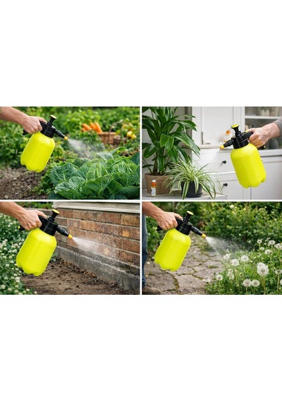Basınçlı Bahçe Spreyi 2 Litre, El Pompalı İlaçlama Ve Sulama Püskürtücüsü, Ayarlanabilir Nozul, Çok Amaçl Genel
