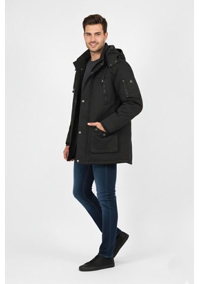 Bigazzi Erkek Spor Kanvas Kapüşonlu Parka 85134 Bgl-st04883 Haki