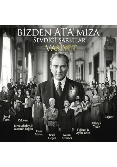 Bizden Ata&apos Mıza Sevdiği Şarkılar Vasiyet Plak Lp Türk Sanat Müziği Plak, Birce Akalay, Cem Adrian, Eftalya Yağcı, Lejant, Nalan Altınörs