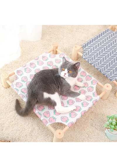 Kedi Ve Köpek Hamak Yatağı, Ahşap Hamak, Taşınabilir İç Ve Dış Mekan İçin J