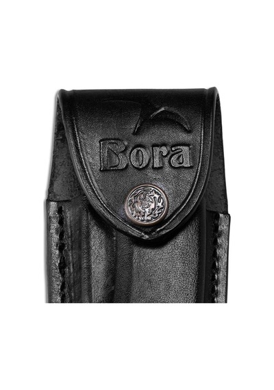 Bora Büyük Boy Kamp Çakılar İçin Siyah Deri Kılıf Siyah