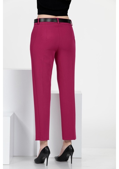 Cepli Cigarette Fit Pantolon Fuşya