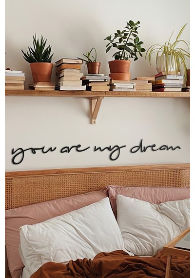 You Are My Dream Metal Duvar - Siyah