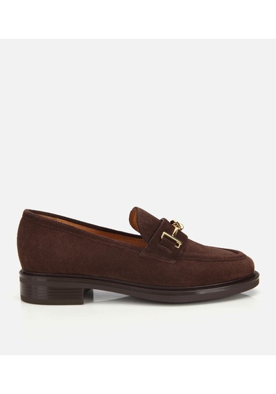 Hotiç Kadın Süet Deri Siyah Tokalı Klasik Loafer