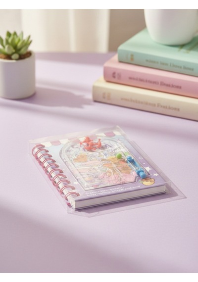 Capybara Oyun Kapaklı Spiralli Çizgili Defter 80 Yaprak Çok Renkli
