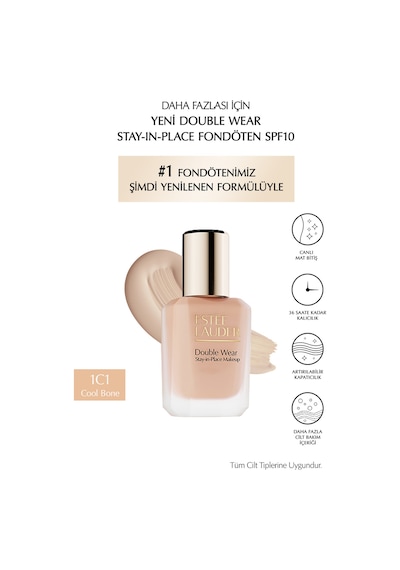 Double Wear Stay-in-place Fondöten Spf10 Canlı Mat Bitiş 1c1 Cool Bone 30ml 1c1 Cool Bone