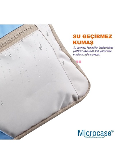 Microcase Huawei Matepad 11.5 2026 İle Uyumlu Omuz Askılı El Tutacaklı Universal Sleeve Taşıma Çantası Al4346 Pembe Mavi Krem Çanta