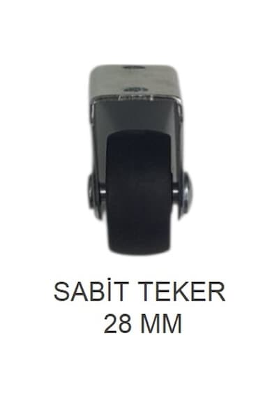 Ofis Koltuk Dolap Etejer İçin 28'lik Sabit Teker Siyah