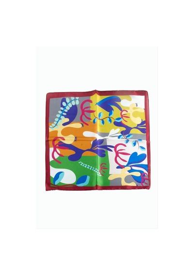 Epilons Zenviac456 Çiçek Desenli Zr Şifon Fular 50 50 Cm Zenviac45678 Ebruli