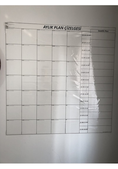 Aylık Planlayıcı Akıllı Kağıt Tahta Takvim Silgili Kalem Hediye