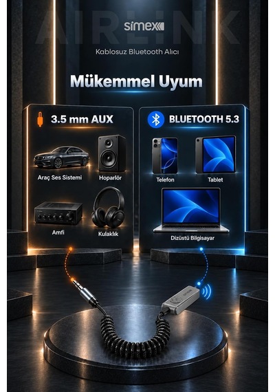 Mikrofonlu Aux Dönüştürücü Bluetooth Wireless Kablosuz Araç Kiti 3.5mm Jack Adaptörü Receiver Ses Alıcısı, S