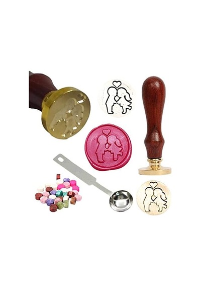 Ayrex Mektup Damga Mühürü Öpücük Kiss + 30 Mühür Mumu + Eritme Kaşığı Diğer