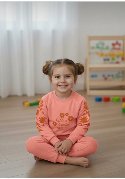 Mutlu Bebe Kız Çocuk İkili Takım Kırmızı