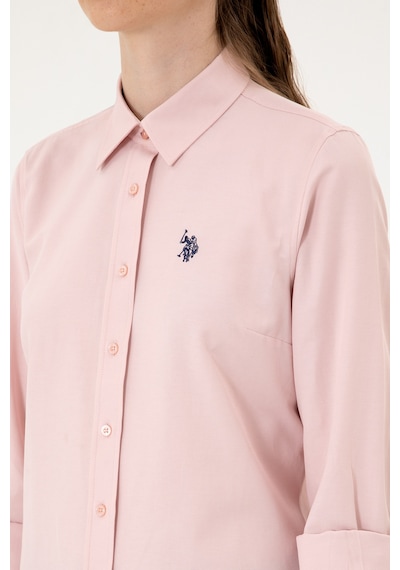 U.S. Polo Assn. Kadın Pudra Uzun Kollu Basic Gömlek 50316711-VR042 U.S. Polo Assn. Kadın Pudra Uzun Kollu Basic Gömlek 50316711-VR042