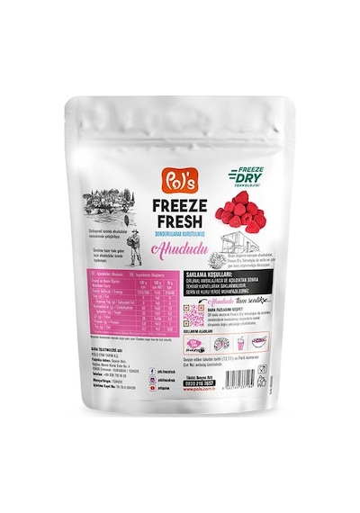 Pol S Freeze Fresh Dondurularak Kurutulmuş Ahududu 16 Gr 15 G