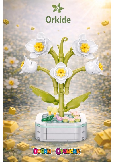 Mikro Blok Orkide Çiçek Setleri Mini  - Çiçek - Blossom Çiçek