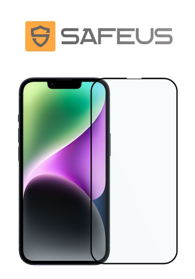 Safeus Tam Kaplayan Parmak İzi Bırakmayan Safir Ekran Koruyucu Cam , Apple Uyumlu iPhone 14 Plus İle