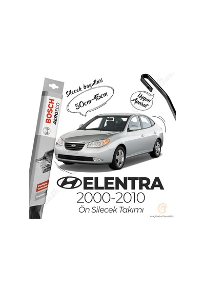 Hyundai Elantra Muz Silecek Takımı 2000-2010 Bosch Aeroeco