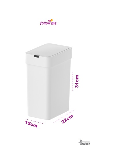 Slim Sensörlü Çöp Kovası 9 Litre
