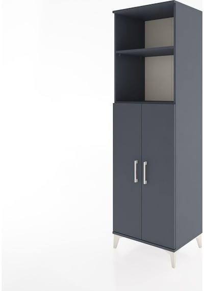 Hyperion Dolap 4 Raflı 2 Kapaklı 60x44x195 Antrasit-antrasit Antrasit