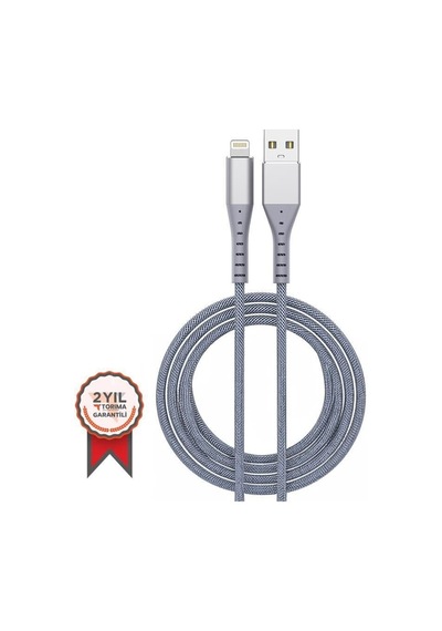 Şarj Kablosu Lightning Usb Ap210 Gri 3.0a Telefon Parçası Mobil Aksesuar Pratik Kablo
