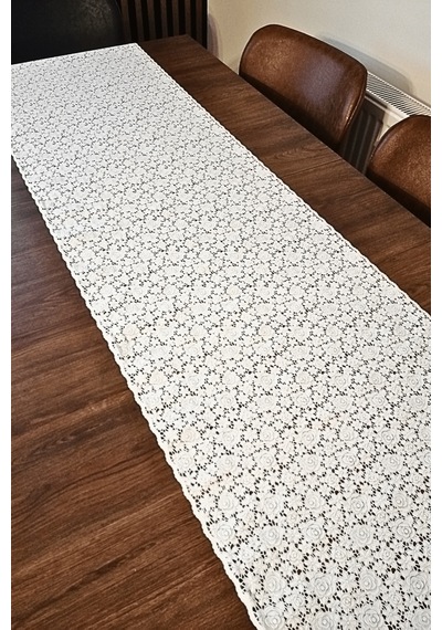 Pvc Dantel Raf -dolap -çekmece -masa - Sehpa -örtüsü - 50 Cm X 3 Metre-desen4 Beyaz