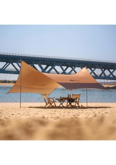 Mobi Garden Hexagon Direkli Canopy Tente 440x440x220cm Bej