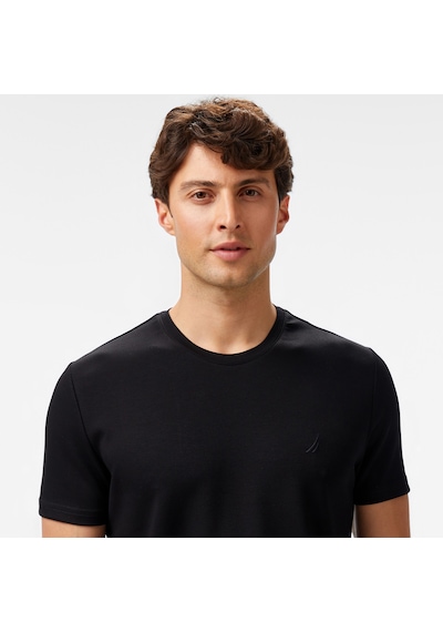Nautica Erkek Siyah Classic Fit T-shirt 026 V55270t Siyah