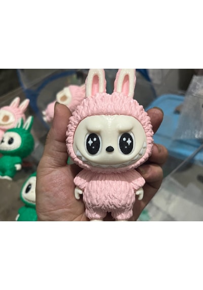 3d Hediyelik 13cm Sürpriz Labubu Oyuncak Bebek Pembe