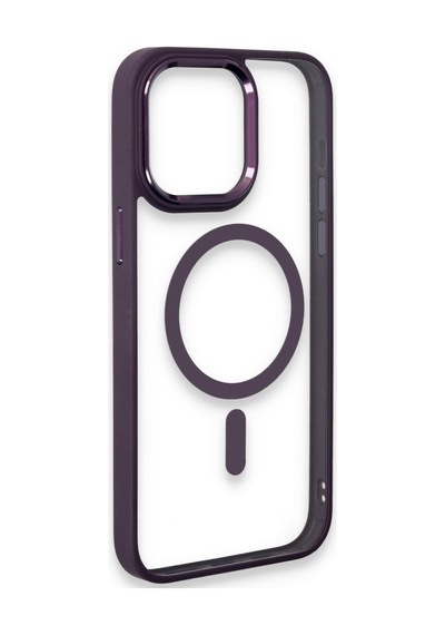Apple Uyumlu   iPhone 15 Pro Max Kılıf Room Magneticsafe Silikon - Derin Mor